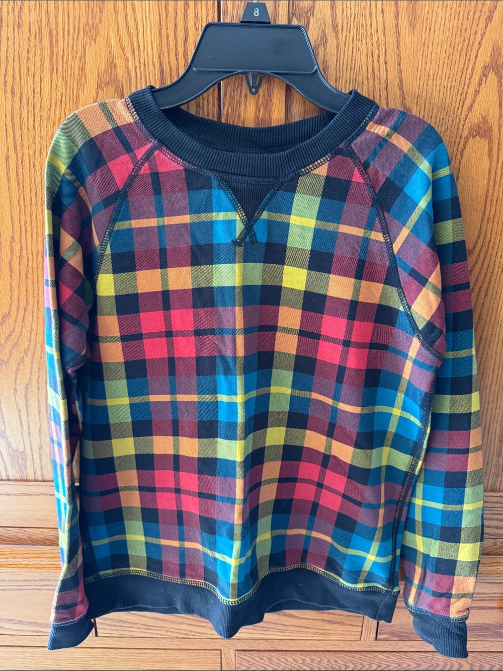 HANNA ANDERSSON GIRLS PLAID SWEATSHIRT SZ 150 or US SIZE 12, BRAND NEW!